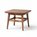 Kaffeetisch aus massivem Holz mit quadratischer Platte 50 x 50 x 40cm