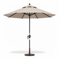Sonnenschirm aus polyester in beige mit metallgestell 200 x 200 x 250cm